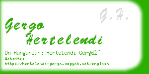 gergo hertelendi business card